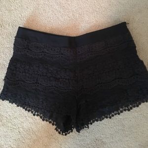 Navy lace shorts